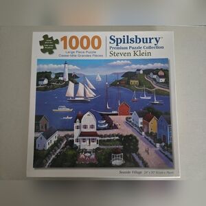 Steven Klein 1000-Piece Puzzle - Blue Seaside Village